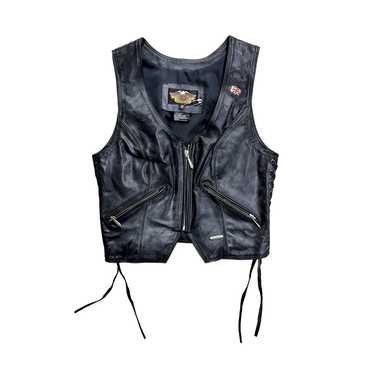 1990s Harley Davidson Leather Vest