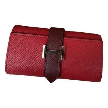 【シンプル＆ラグジュアリー♡】HERMES Bearn キーリング Hermes Bearn key case/4 key holder Gris meyer Epsom leather