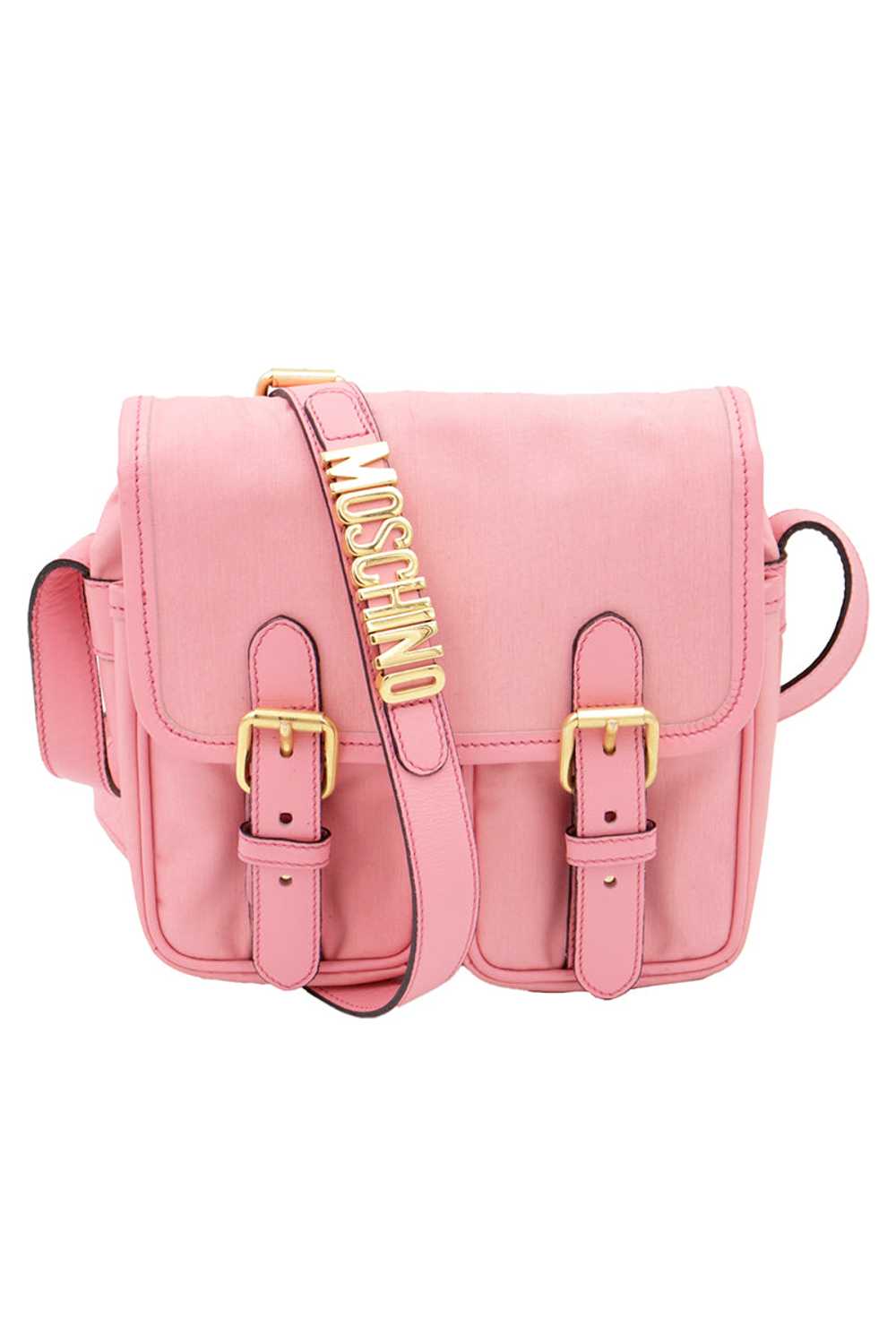 Vintage Moschino Redwall Pink Satchel Style Cross… - image 1