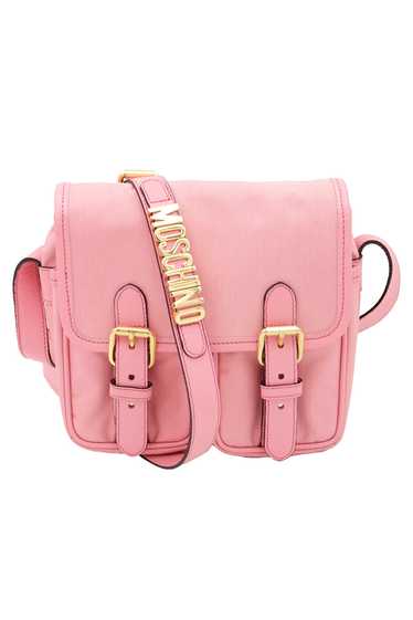 Vintage Moschino Redwall Pink Satchel Style Crossb