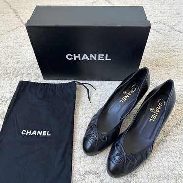 Chanel Chanel Black Leather Interlocking CC Logo … - image 1
