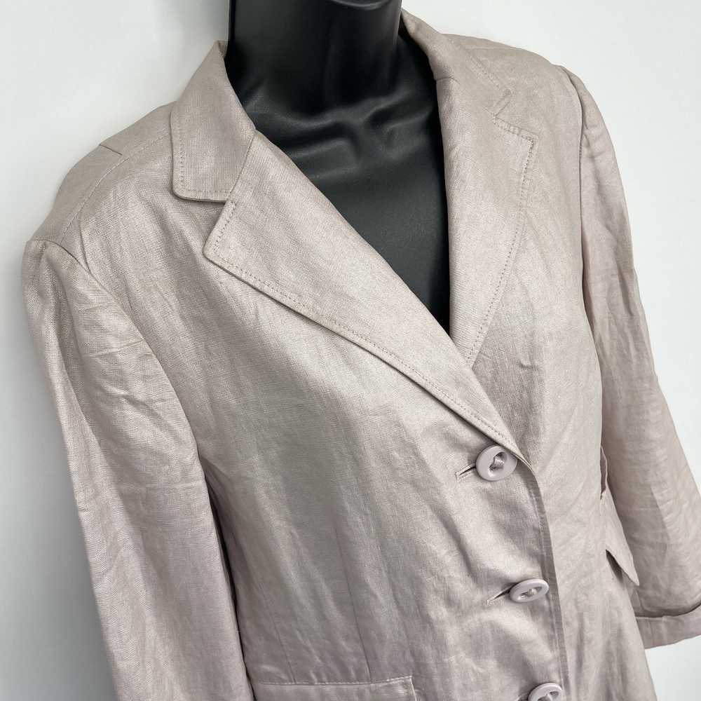 Other Per Se Coated Linen Trench Coat Button Up S… - image 2