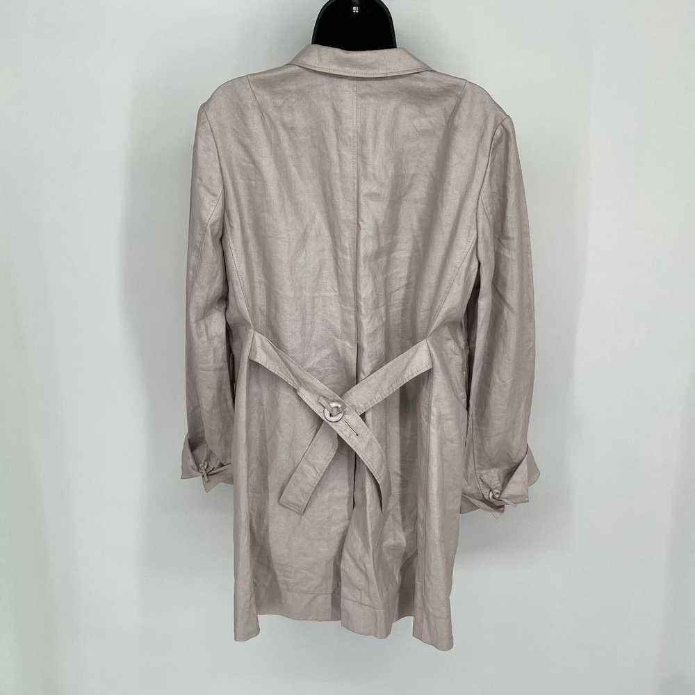 Other Per Se Coated Linen Trench Coat Button Up S… - image 7