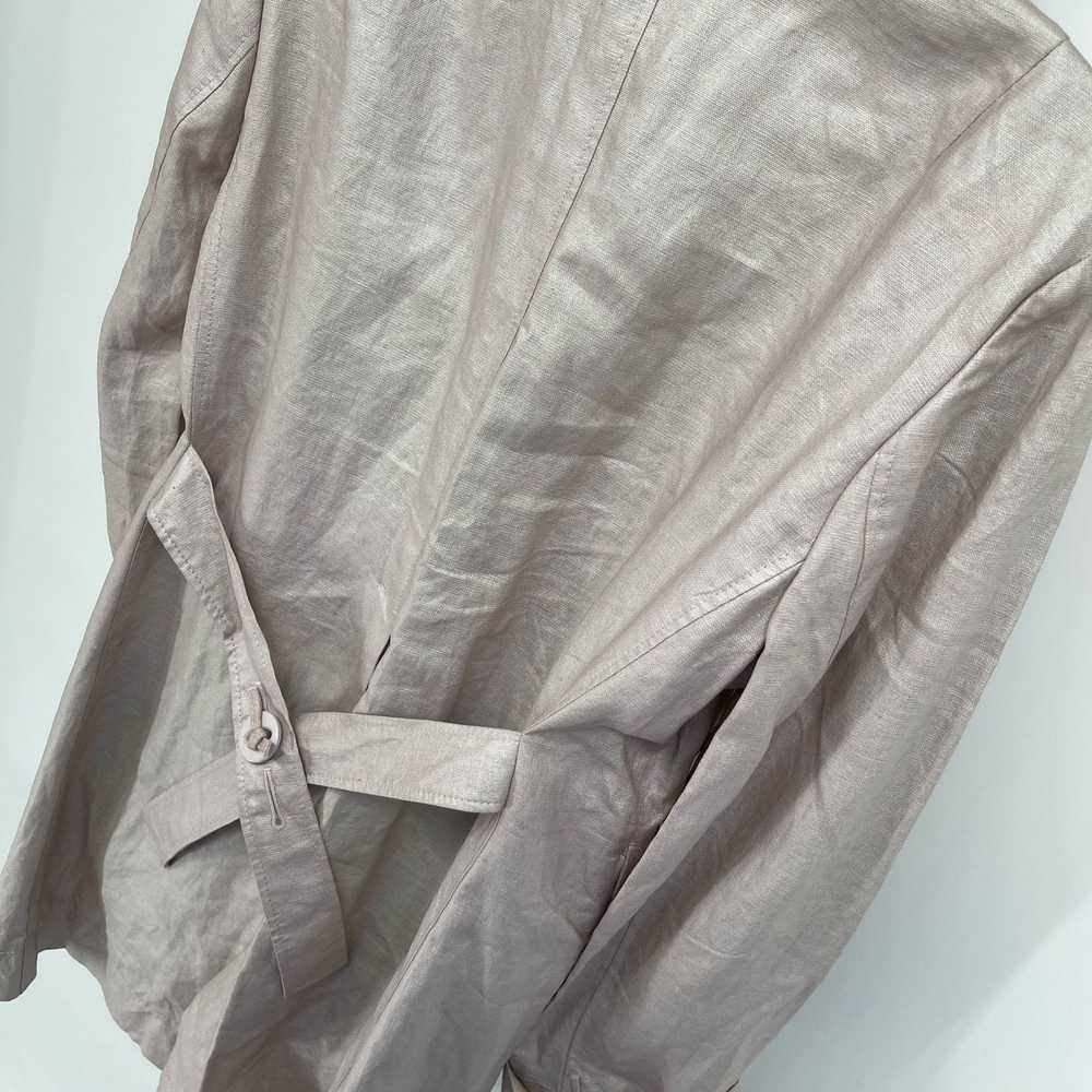 Other Per Se Coated Linen Trench Coat Button Up S… - image 8