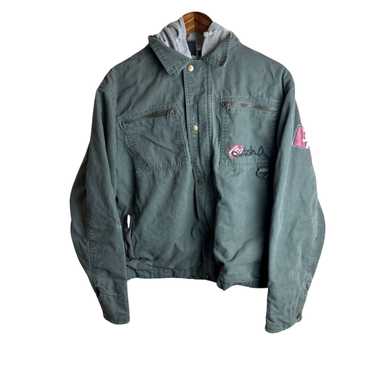 Gotcha Vintage Gotcha Men’s Olive Hooded Jacket S… - image 1