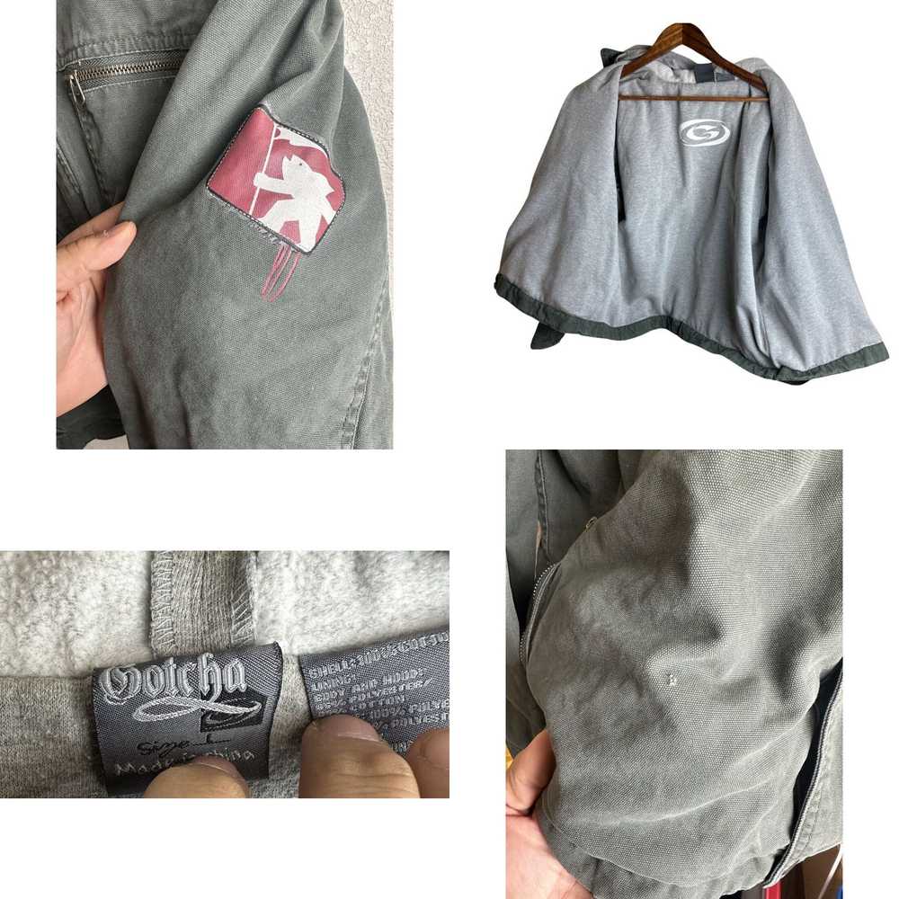 Gotcha Vintage Gotcha Men’s Olive Hooded Jacket S… - image 4