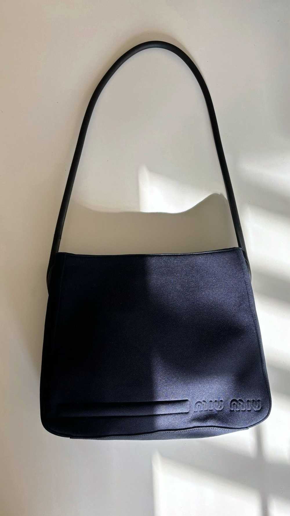 Miu Miu Miu Miu 1999 Logo Navy Shoulder Bag - image 6