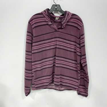 Duluth Trading Striped Fleece Pullover Sweater Siz