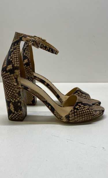 Michael Kors Cardi Snake Embossed Leather Sandals 