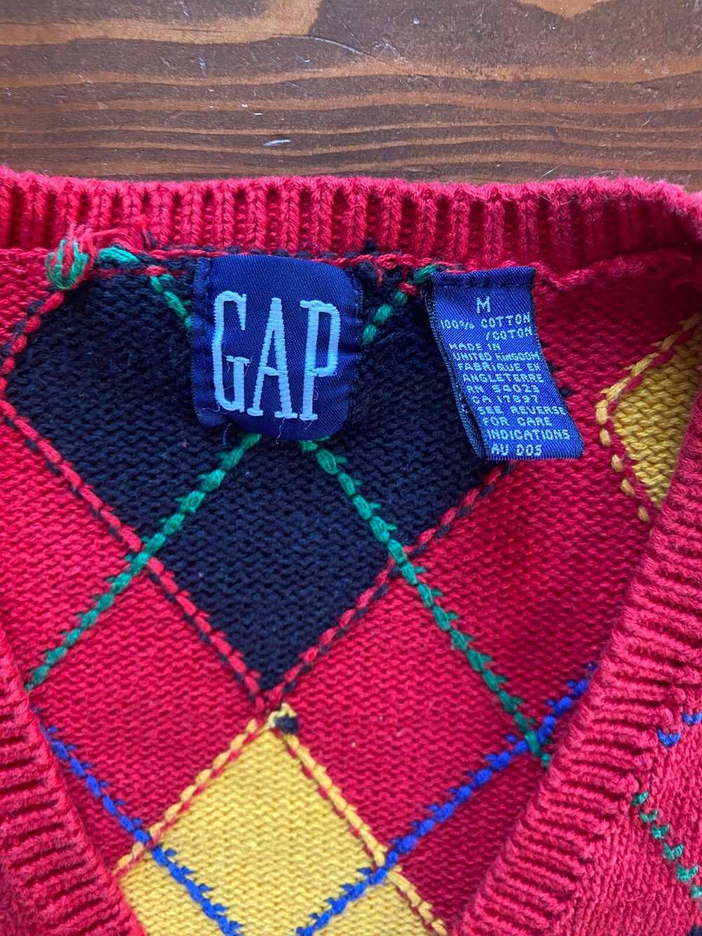 Gap × Vintage Vintage 90’s Gap Women’s Argyle Ove… - image 3