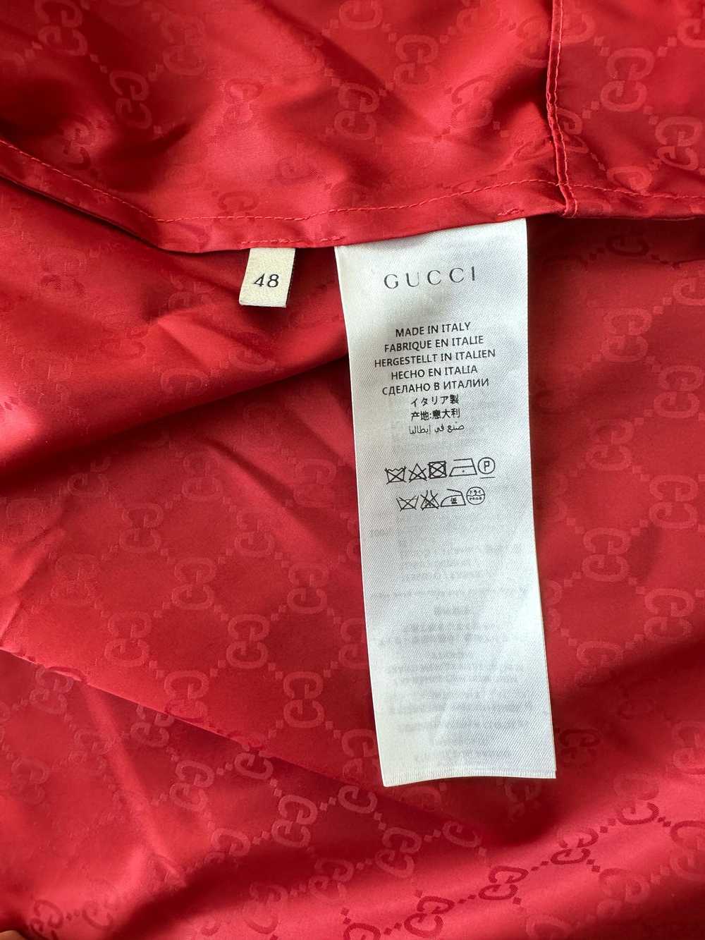 Gucci Gucci Red GG Monogram Hooded Bomber Jacket - image 5