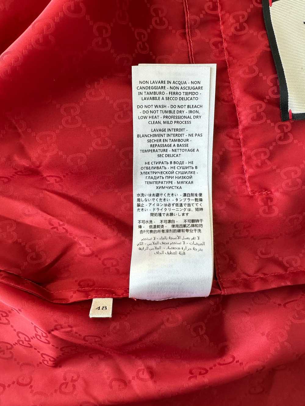 Gucci Gucci Red GG Monogram Hooded Bomber Jacket - image 7