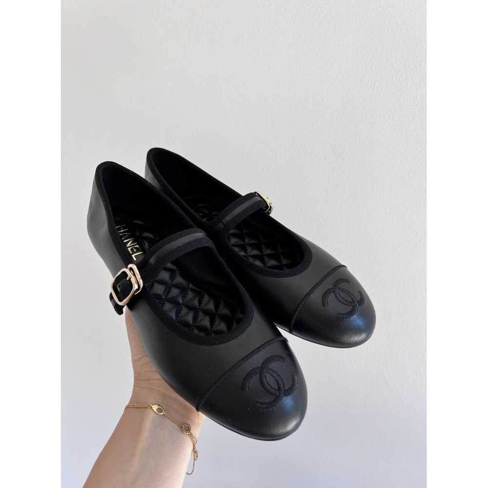 Chanel Mary Janes leather ballet flats - image 4