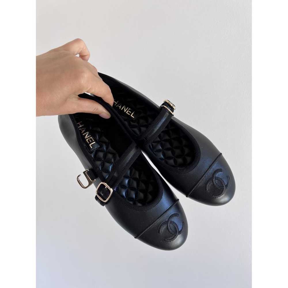 Chanel Mary Janes leather ballet flats - image 7