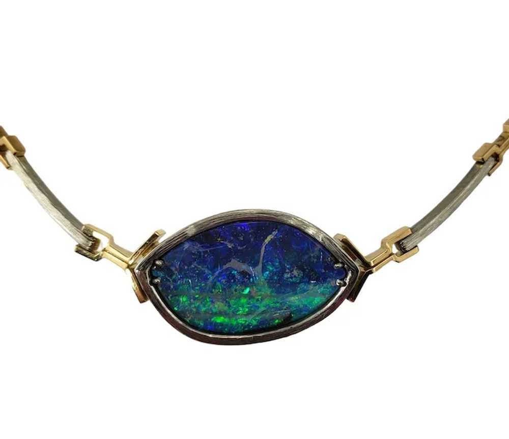 Riethmann 18K Two Tone Gold and Black Opal Neckla… - image 2