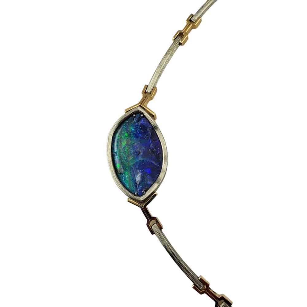 Riethmann 18K Two Tone Gold and Black Opal Neckla… - image 5