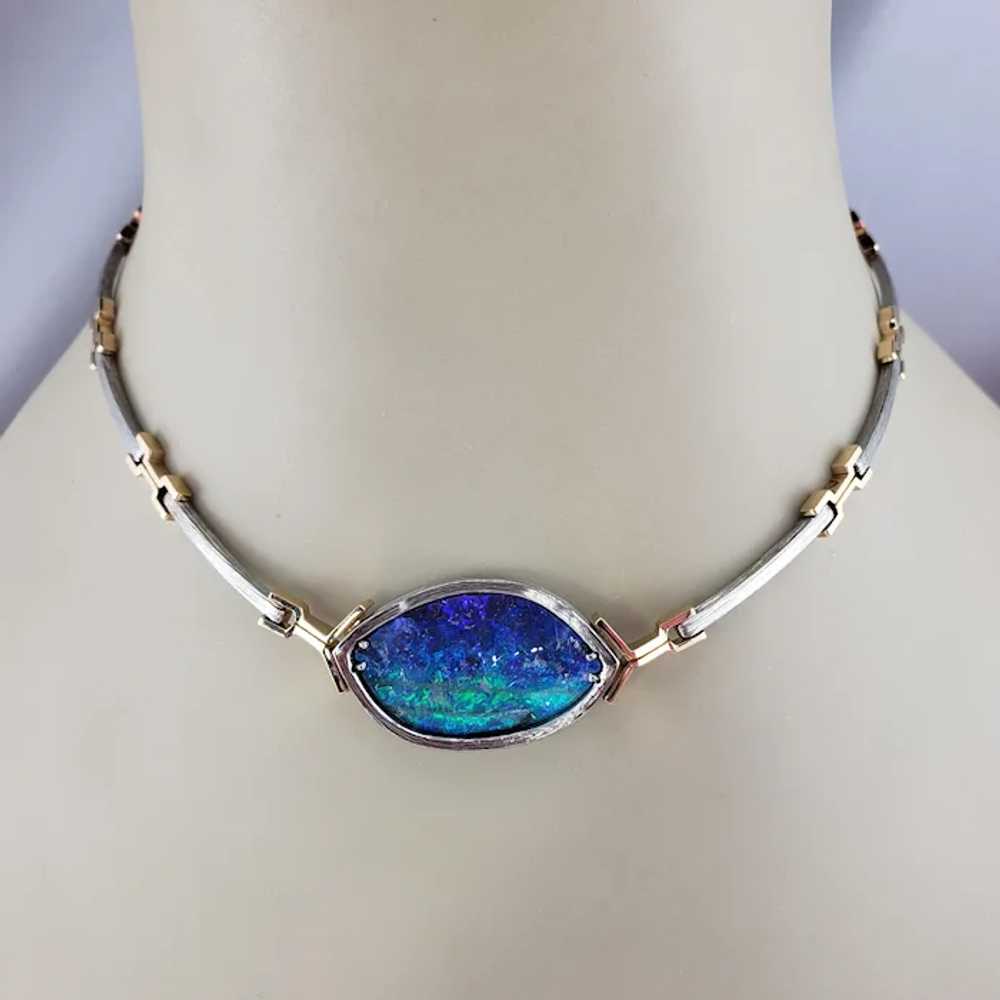 Riethmann 18K Two Tone Gold and Black Opal Neckla… - image 6