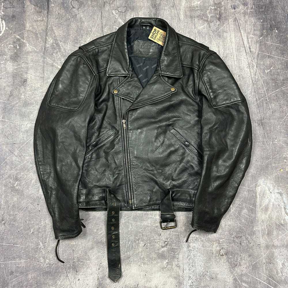 Streetwear × Vintage × Yamaha 90s Black Yamaha Le… - image 1