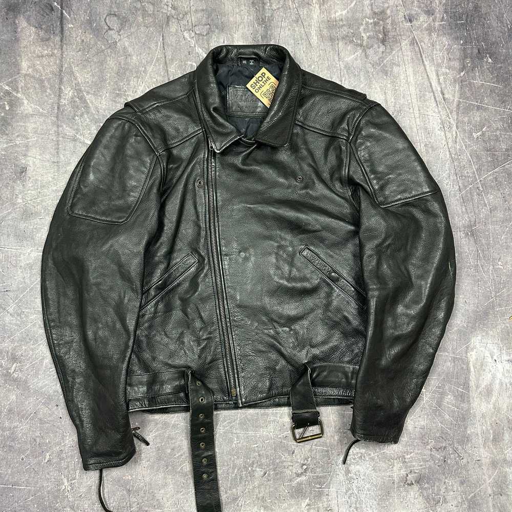 Streetwear × Vintage × Yamaha 90s Black Yamaha Le… - image 3