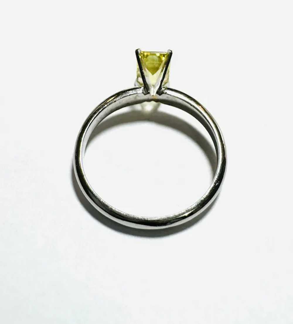 1ct Vintage 1990s Solid 14k White Gold Emerald Cu… - image 5