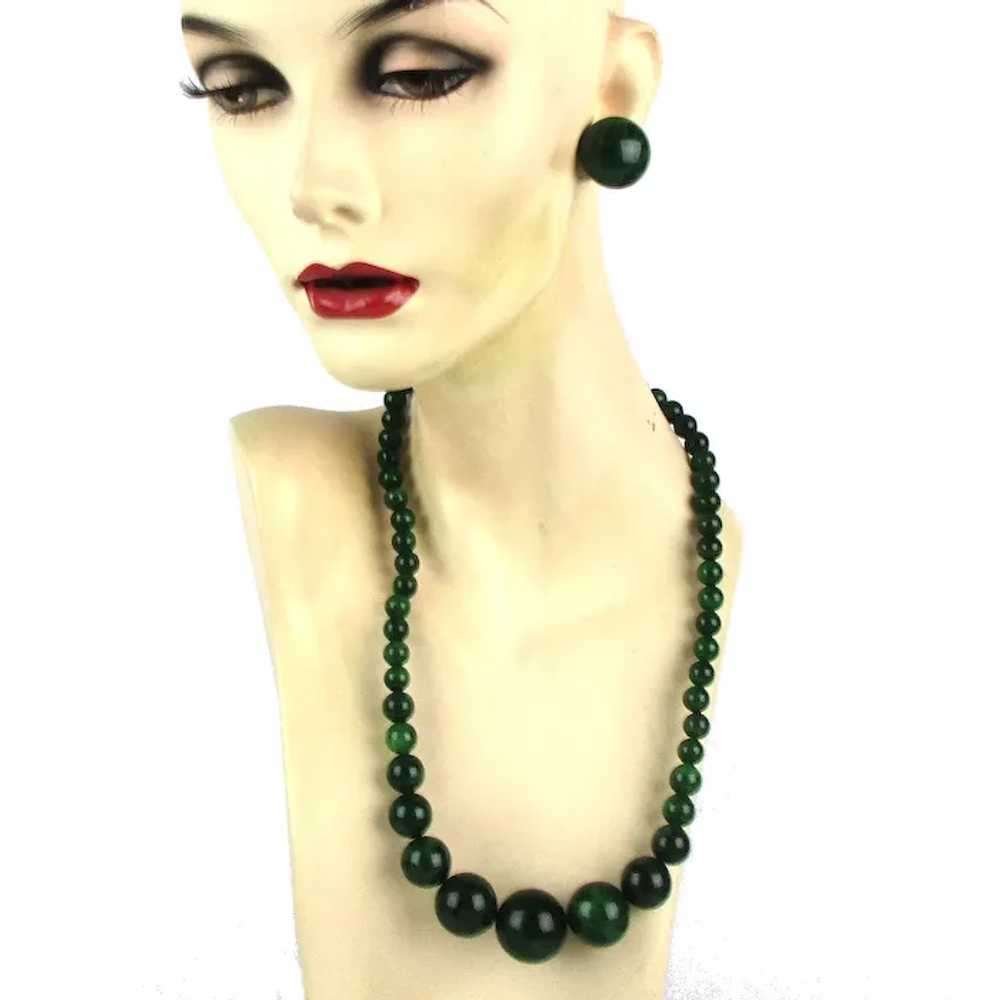 Vintage VOGUE JLRY Necklace - Clip Earrings Set B… - image 3