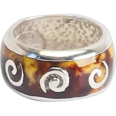 Flli Menegatti enamel sterling silver designer vin