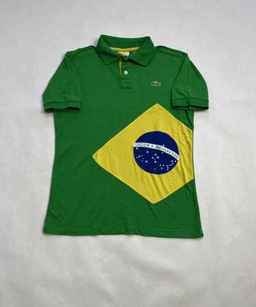 Lacoste × Rare Polo Shirt Lacoste Brazil Flag rare
