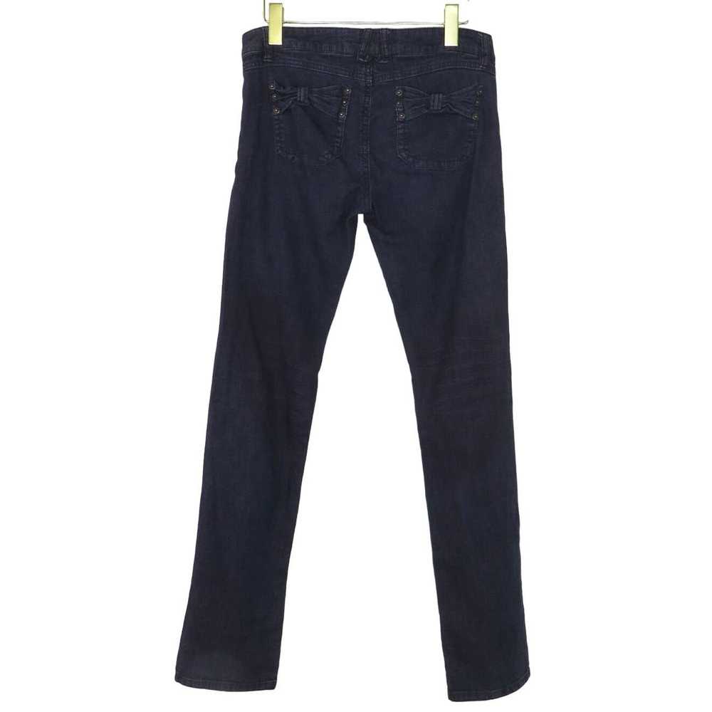 Vintage Y2k Dark Wash Low Rise Jeans with Cute Bo… - image 3