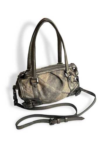 Burberry handbag beige metallic grey nova check sp