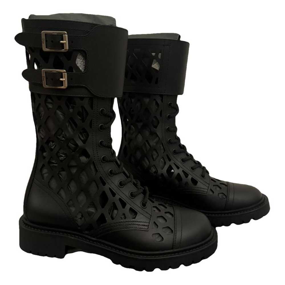 Dior Leather buckled boots - image 1