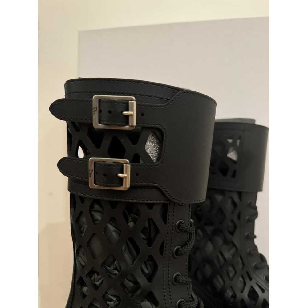 Dior Leather buckled boots - image 2