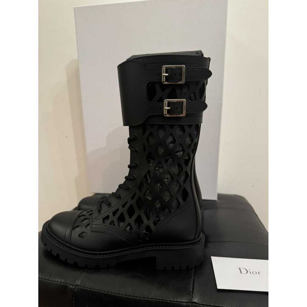 Dior Leather buckled boots - image 7