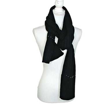 Other A New Day Scarf Black Ribbed Knit Long 78" L
