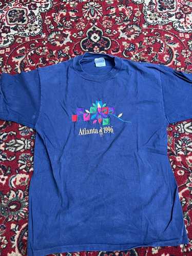 Vintage Navy Embroidered “Atlanta 1996” Olympics T