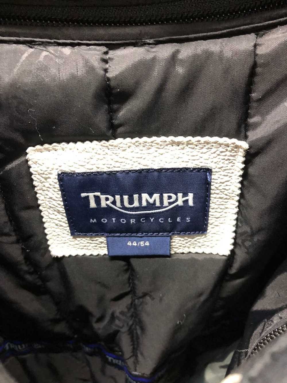 Genuine Leather × Leather Jacket × MOTO Triumph m… - image 6