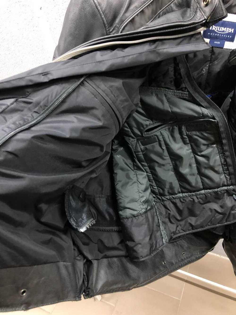 Genuine Leather × Leather Jacket × MOTO Triumph m… - image 8