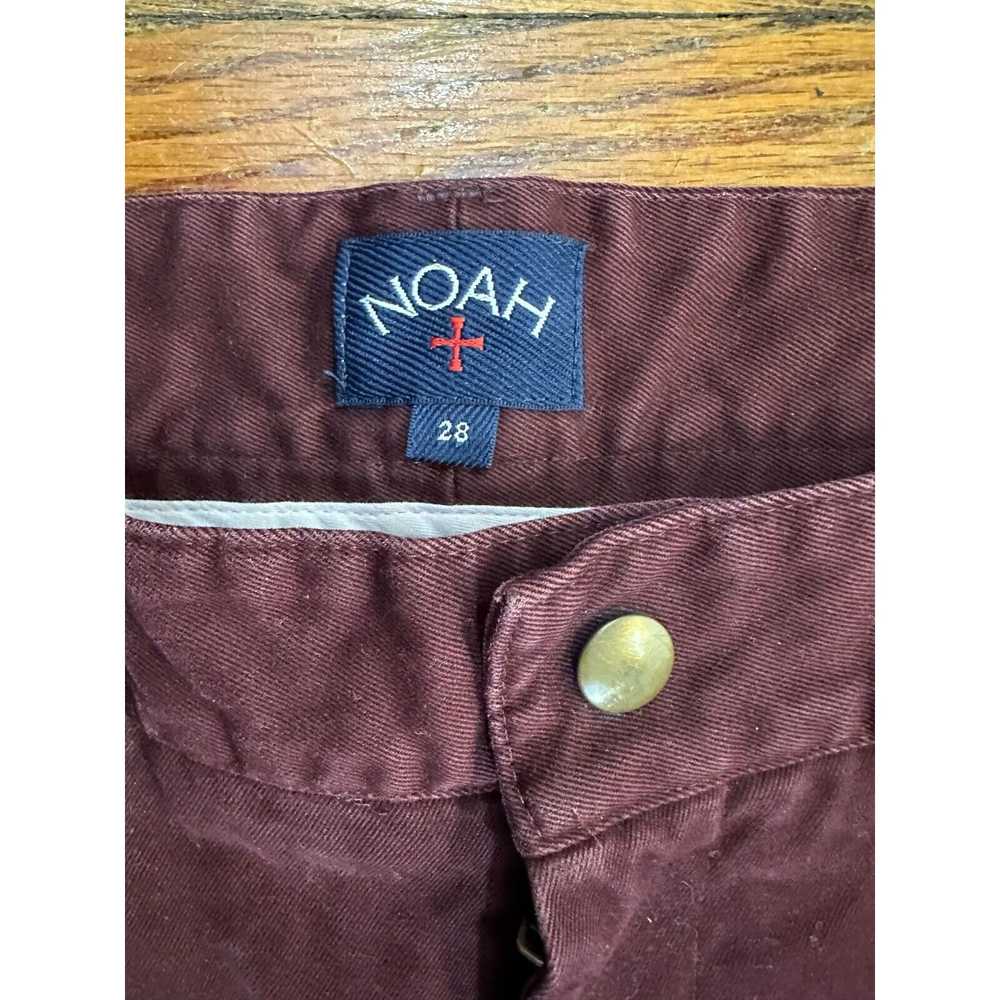 Noah Noah NYC Pleated chino Pants color burgundy … - image 2