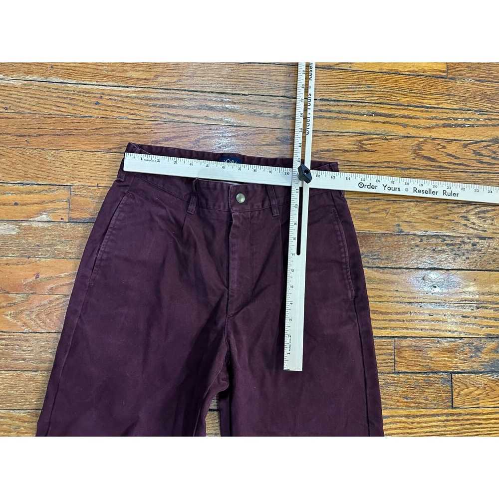 Noah Noah NYC Pleated chino Pants color burgundy … - image 5