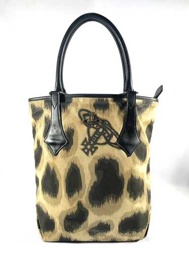 Vintage × Vivienne Westwood Canvas Leopard Orb Tot