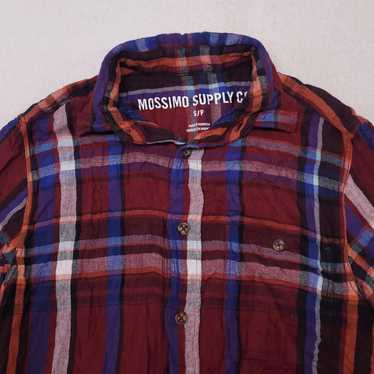 Mossimo Mossimo Madras Flannel Button Up Shirt Men