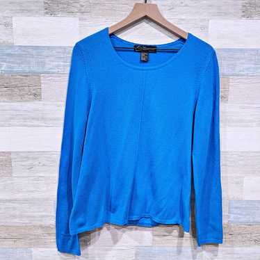 Other Lusso 100% Cashmere Pointelle Sweater Blue S