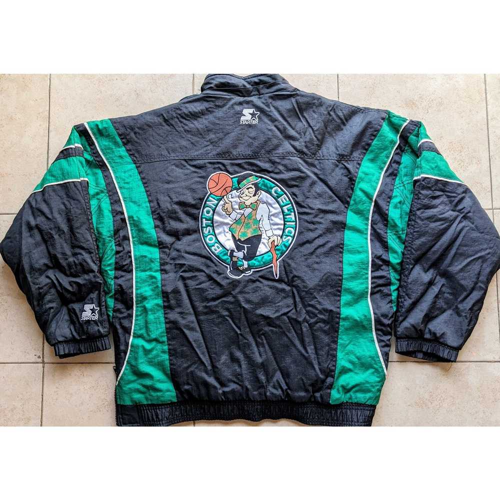 Starter Boston Celtics 90s STARTER puffer 1/2 zip… - image 4