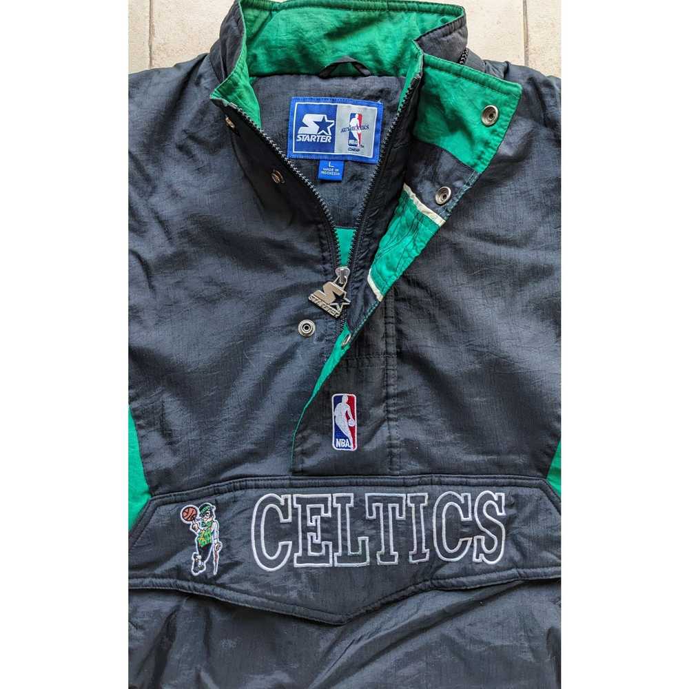 Starter Boston Celtics 90s STARTER puffer 1/2 zip… - image 5