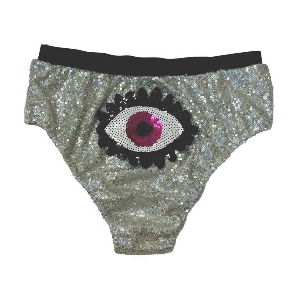 Other RAVE WONDERLAND Silver Sequin Pink Evil Eye… - image 1