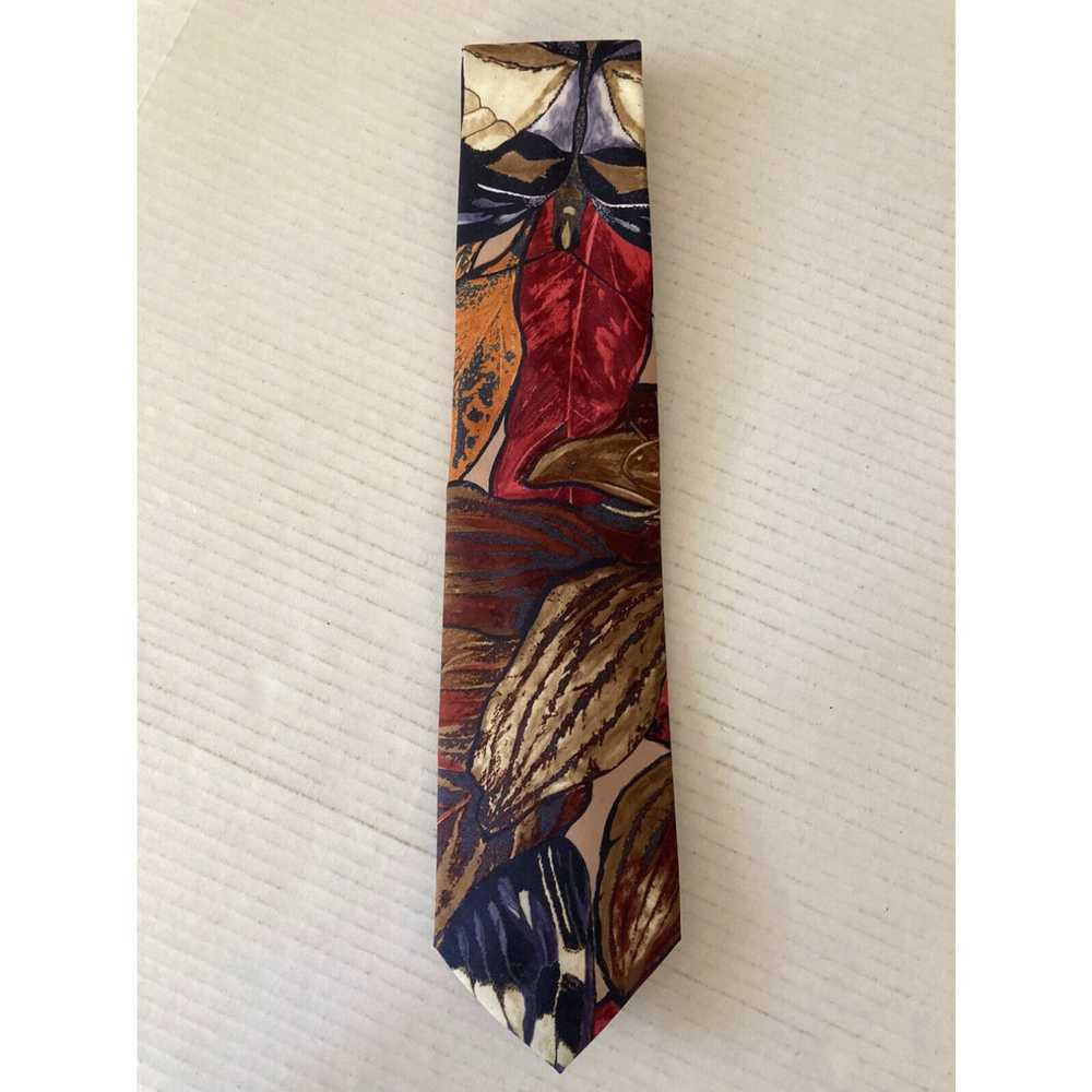 Vintage Italian All Silk Men's Necktie Tie Hand M… - image 2