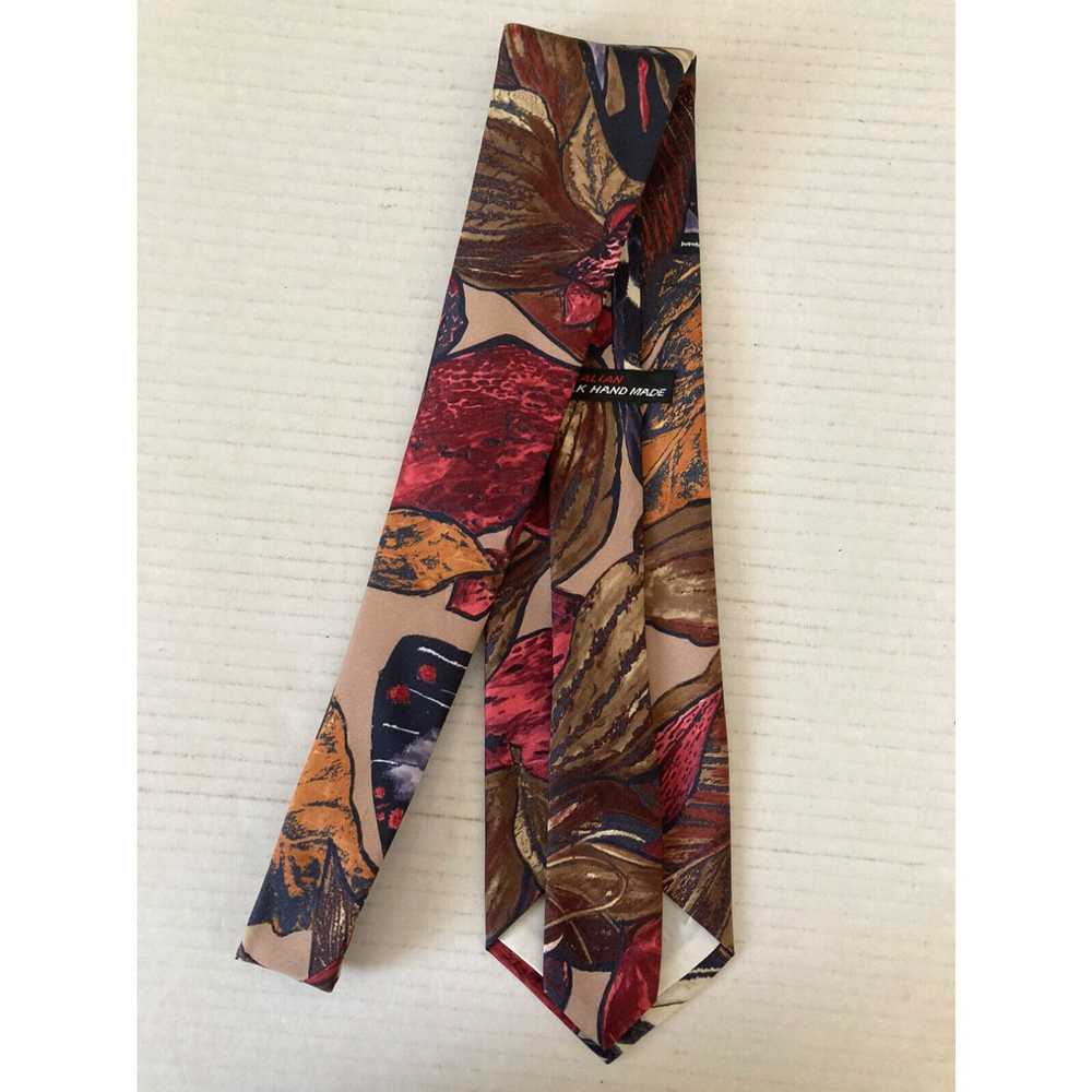 Vintage Italian All Silk Men's Necktie Tie Hand M… - image 3