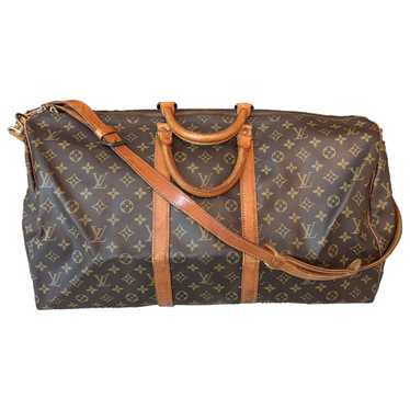Louis Vuitton Keepall leather travel bag