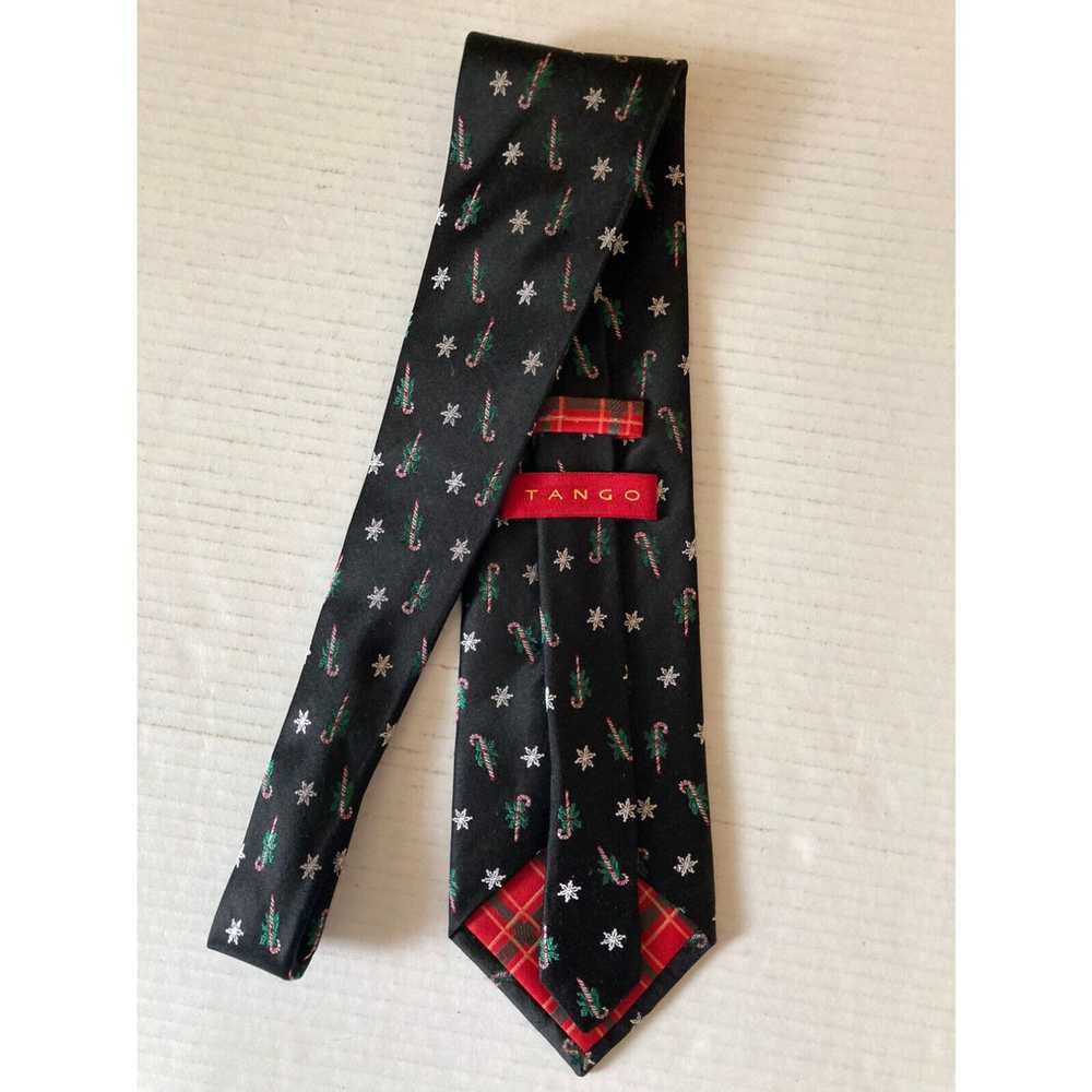 Vintage Tango Men's Necktie Tie Silk Black Candy … - image 3