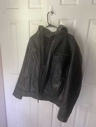 Guess Guess Hooded Faux Leather Jacket