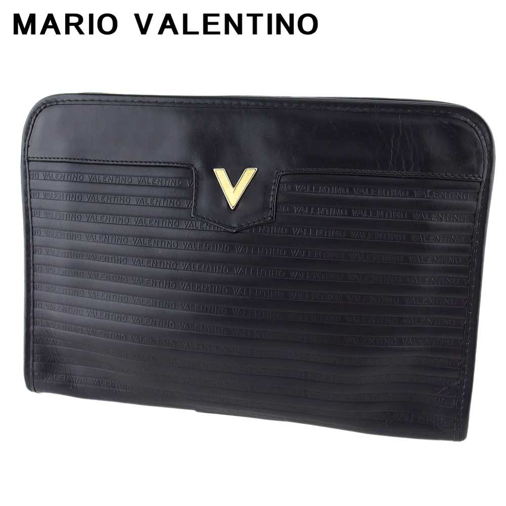 Men's Mario Valentino Clutch Bag V Mark Black Gol… - image 1